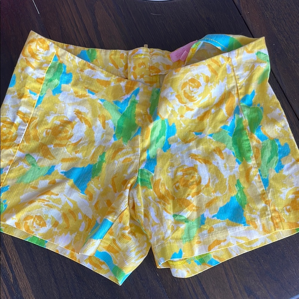Lilly Pulitzer Yellow Floral Women's Shorts